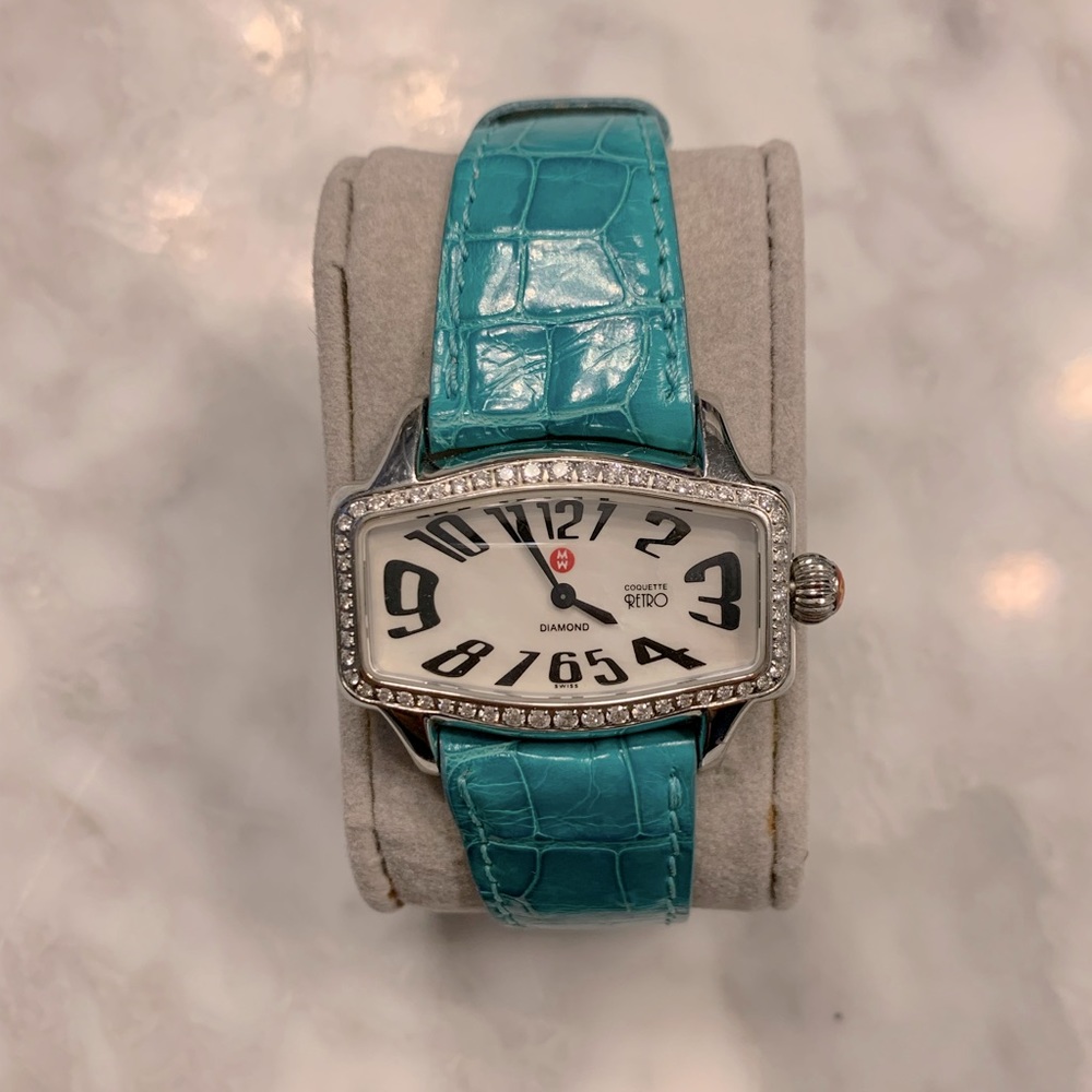 Michele Retro Coquette/Diamond Bezel/ Mother of Pearl Face;Rare style
